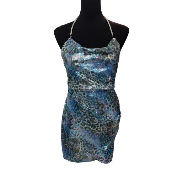 New ~ ASOS ~ NORDSTROM ! Stunning! Cowl Neck Mini Dress Size 6 Homecoming - Picture 4 of 11